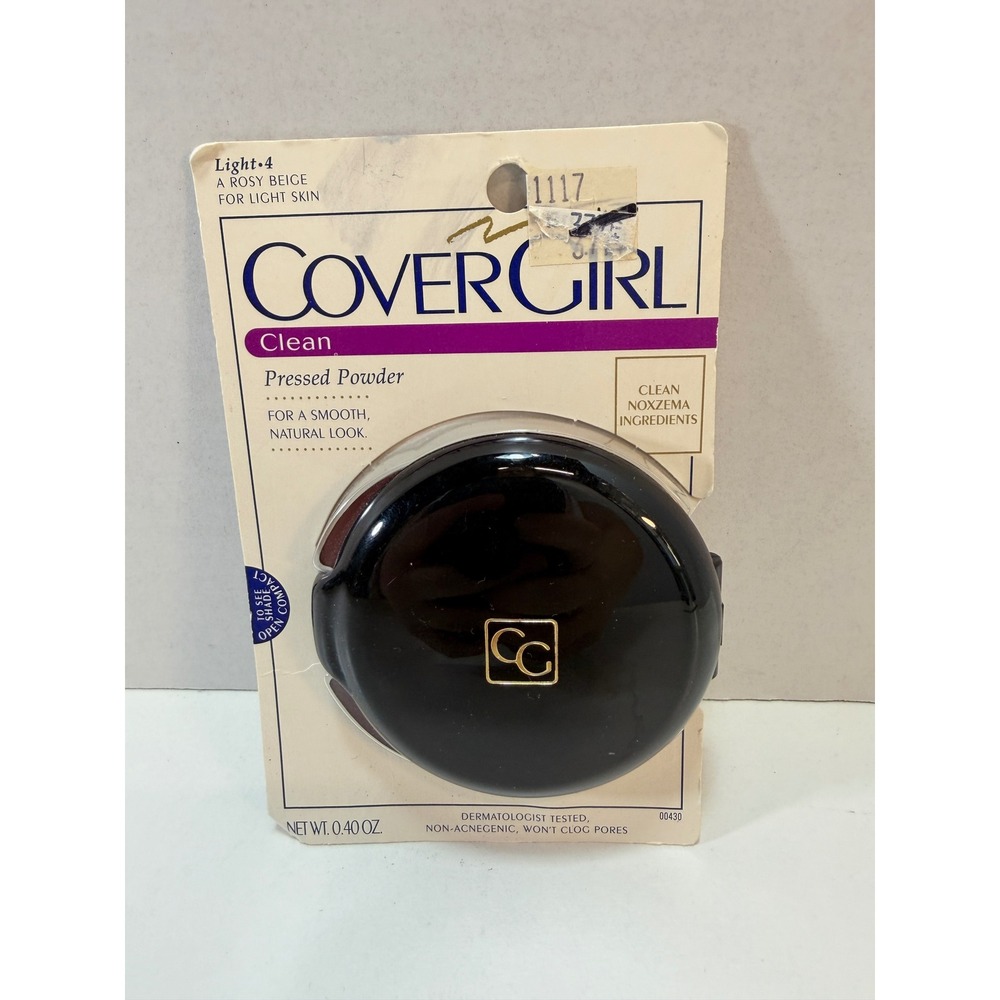 CoverGirl Clean Pressed Powder Light 4 Rosy Beige Vintage Noxzema New Old‎ Stock